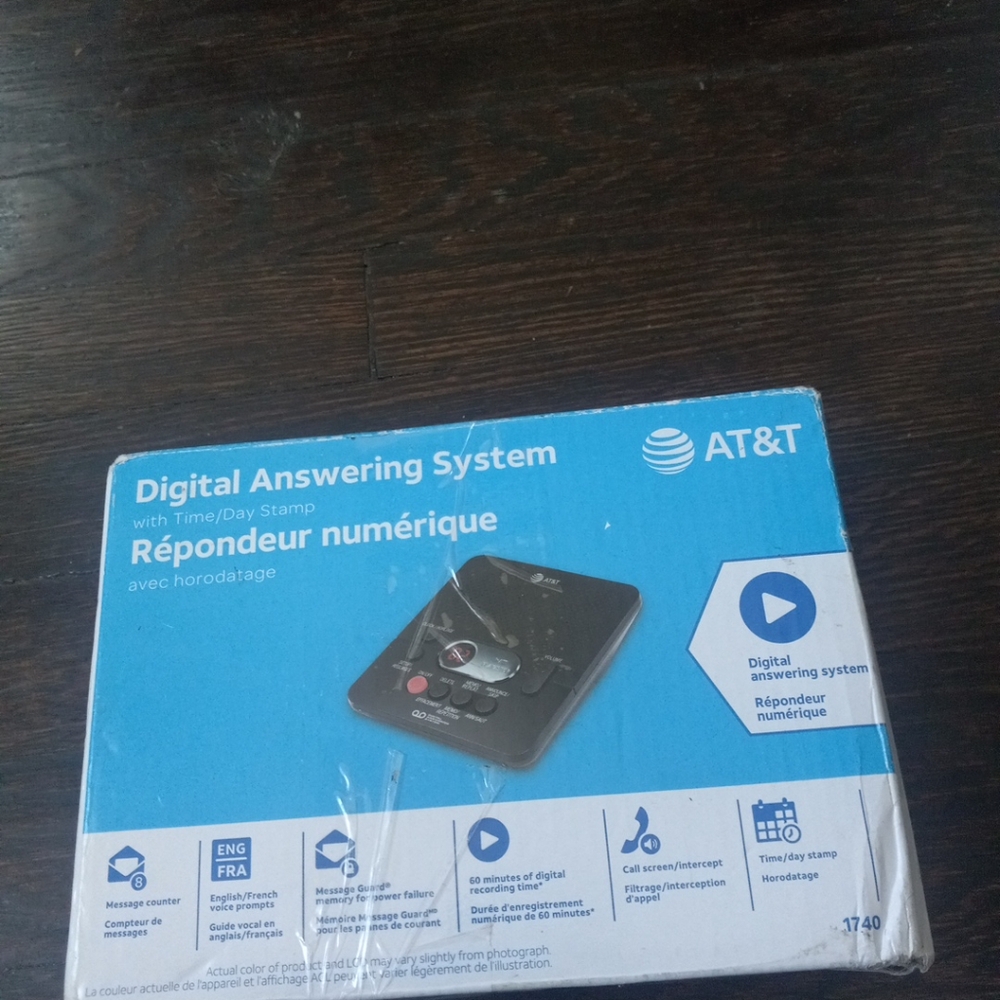AT&T  Digital Answering System With Time and Day Stamp Black